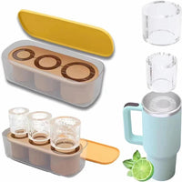 Hollow Cylinder Ice Cube Mold With Tray & Lid - Beau Kisses