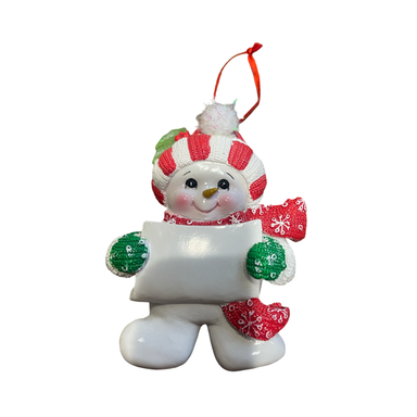 Kurt Adler Snowman Ornament Personalizable