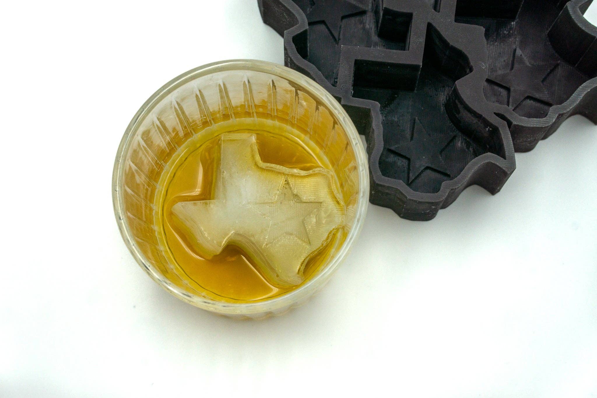 Texas State and Star Whiskey Ice Cube Tray