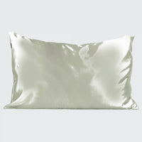 Satin Standard Pillowcase Sage - Beau Kisses