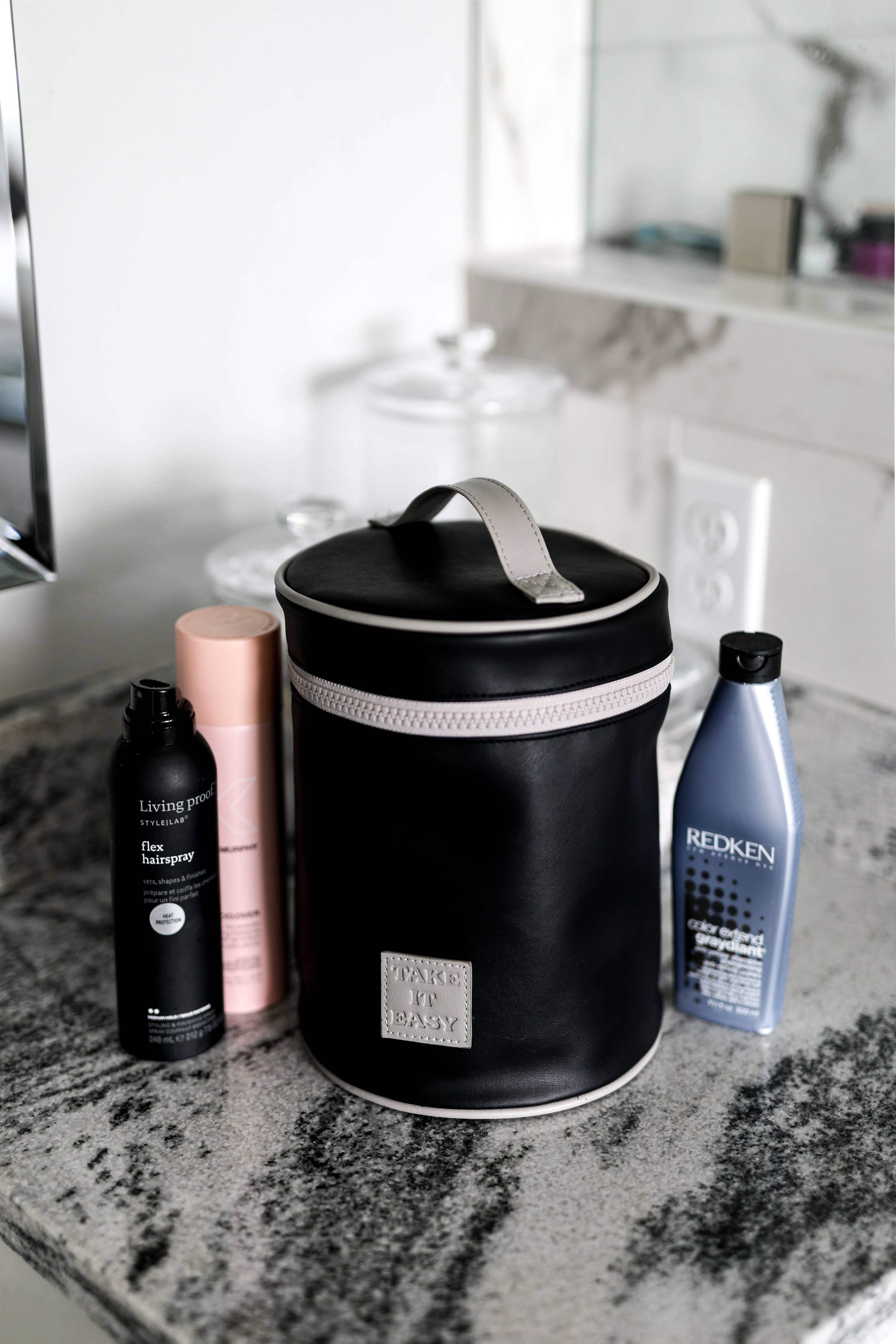 Barrel Organizer Toiletry Bag Take It Easy Black - Beau Kisses