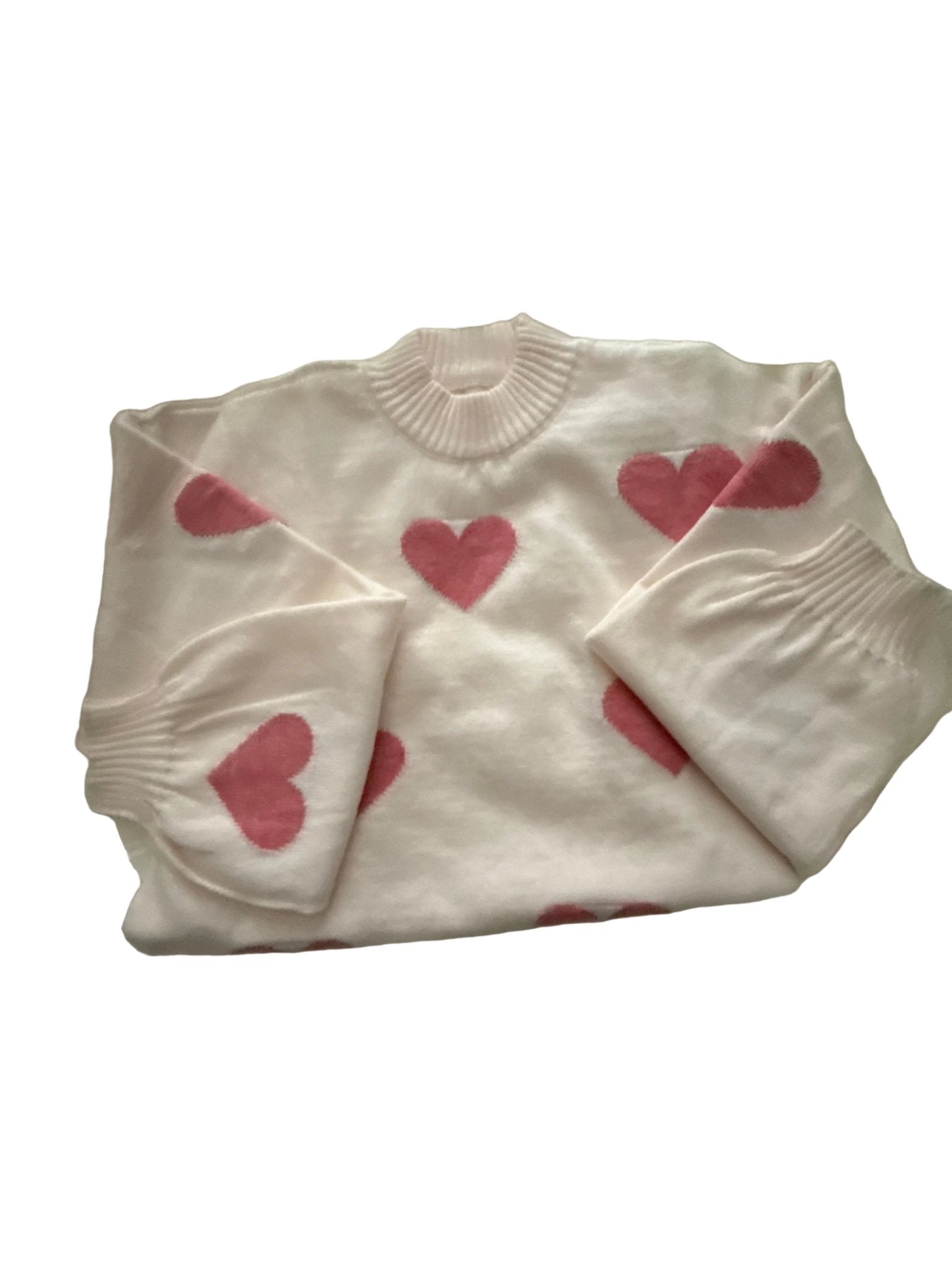 Mockneck Heart Sweater - Beau Kisses
