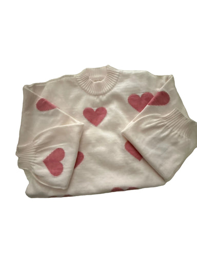 Mockneck Heart Sweater - Beau Kisses