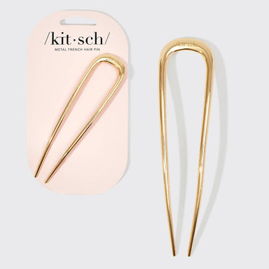 Kitsch Metal French Hair Pin Gold - Beau Kisses