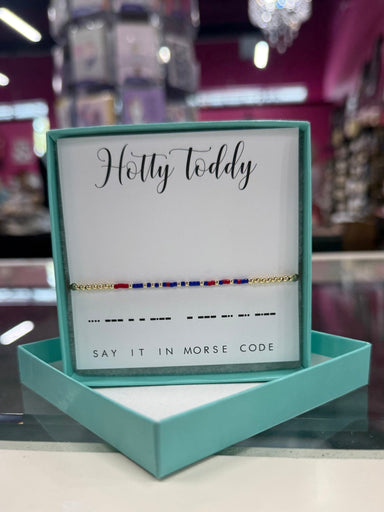 Say It In Morse Code 14k Bracelet Hotty Toddy - Beau Kisses