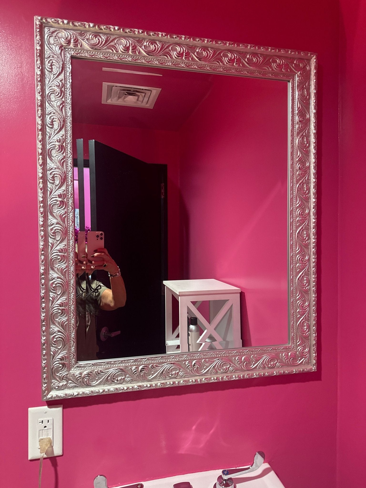 Antique Silver Mirror - Beau Kisses