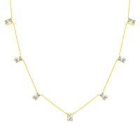 Brooke Baguette Necklace Gold - Beau Kisses