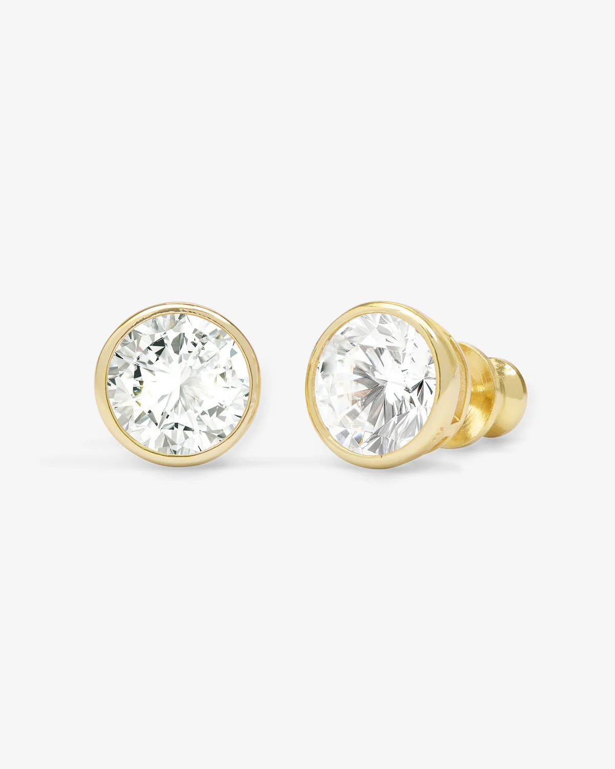 Baroness 8mm Studs Gold and White Diamondettes