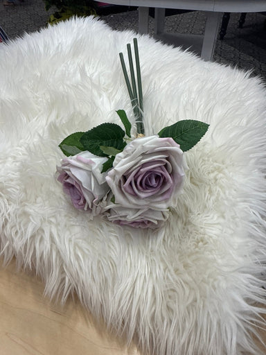 12" Real Touch Light Purple Rose Bundle - Beau Kisses