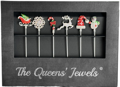 Jeweled Christmas Collection Cocktail Picks - Beau Kisses