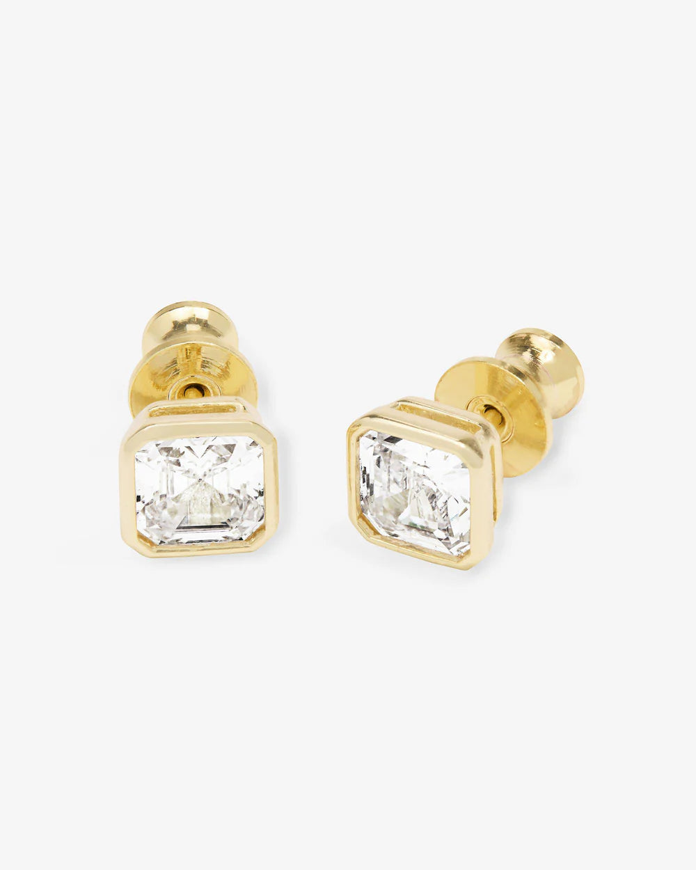 Duchess 6mm Studs Gold and White Diamondettes