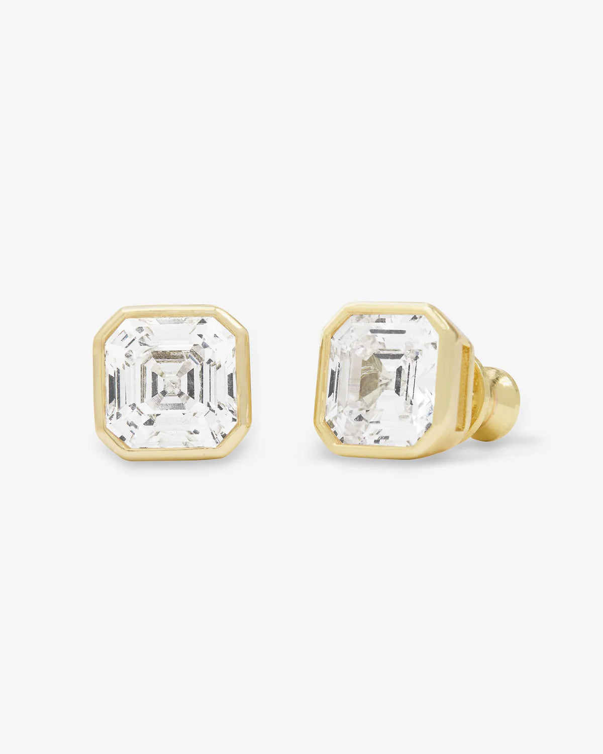 Duchess 8mm Studs Gold and White Diamondettes