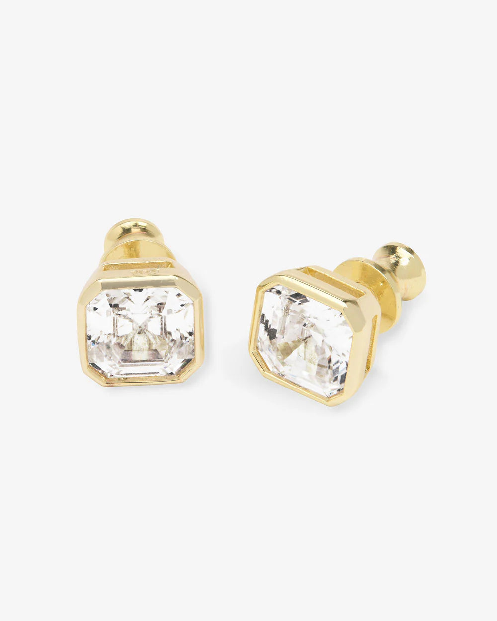 Duchess 8mm Studs Gold and White Diamondettes