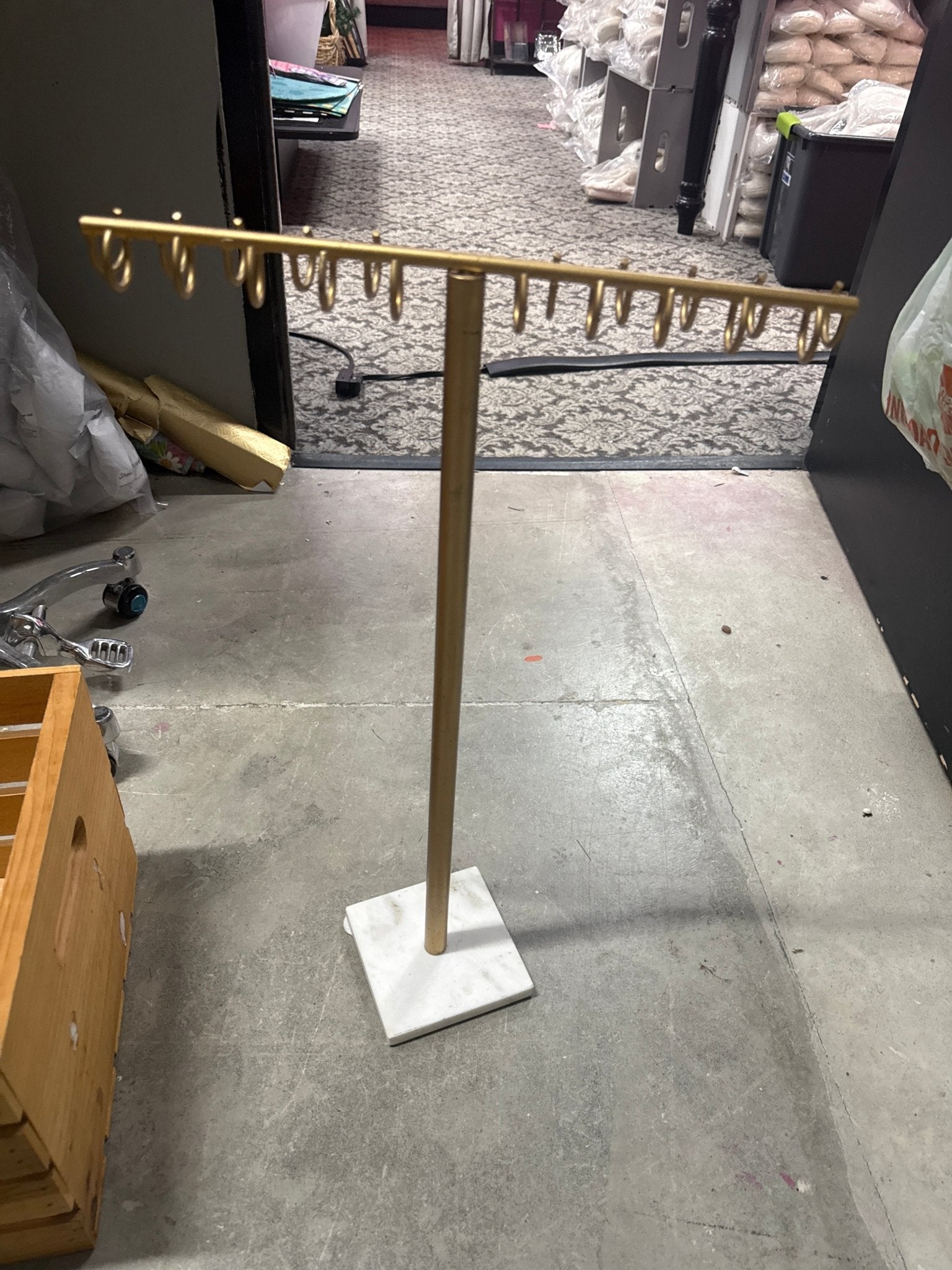 Gold and Marble Jewelry Display - Beau Kisses