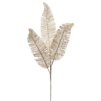 Glittered Pearl Fern Spray 24" - Beau Kisses