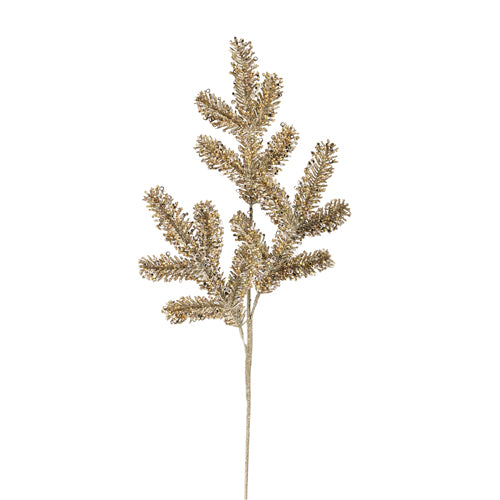 Glittered Champagne Pine Spray 30" - Beau Kisses