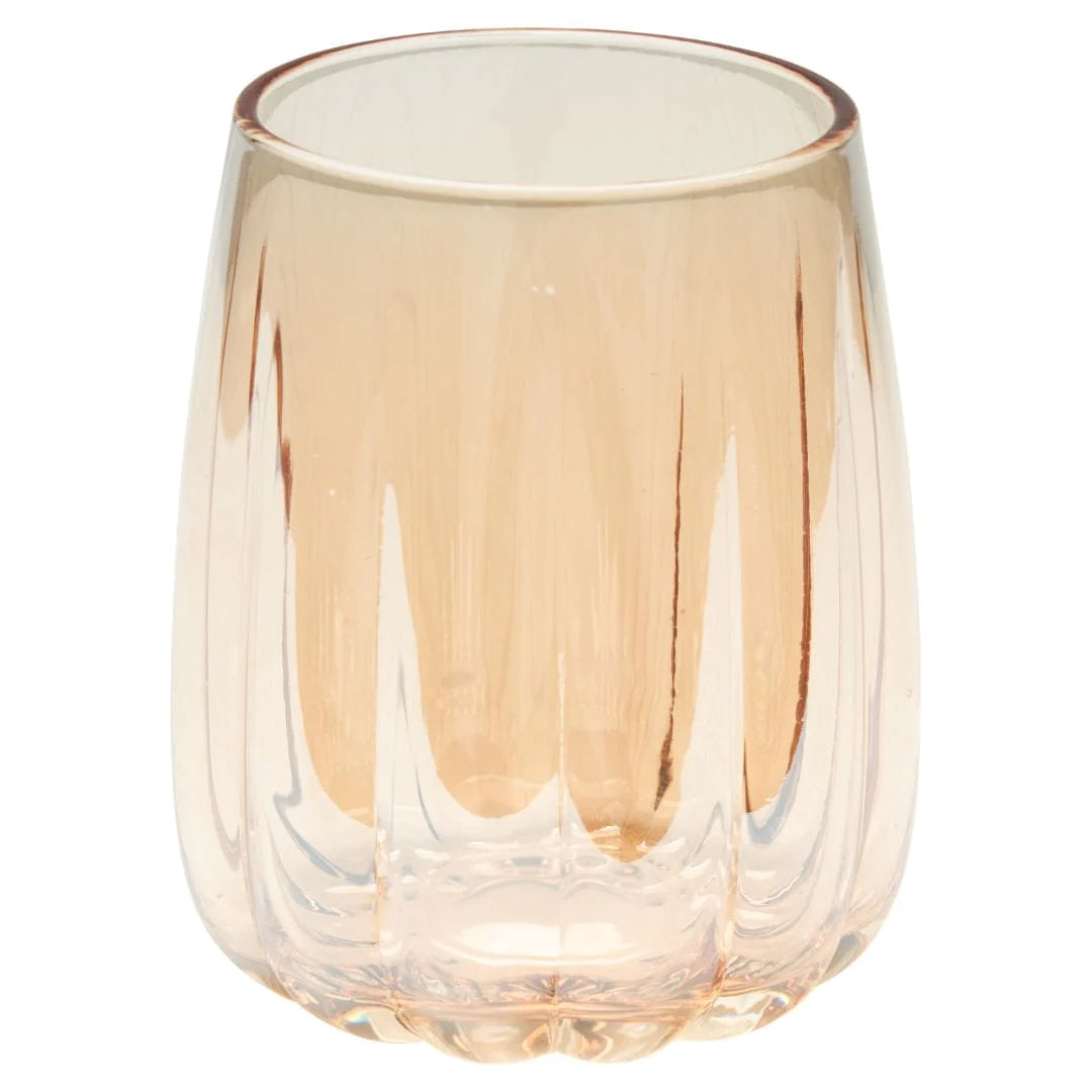 Stella Stemless Wine Glass - Electroplate Gold - 12oz