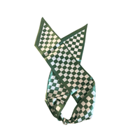 Emerald Check Luxe Scarf Necklace - Beau Kisses