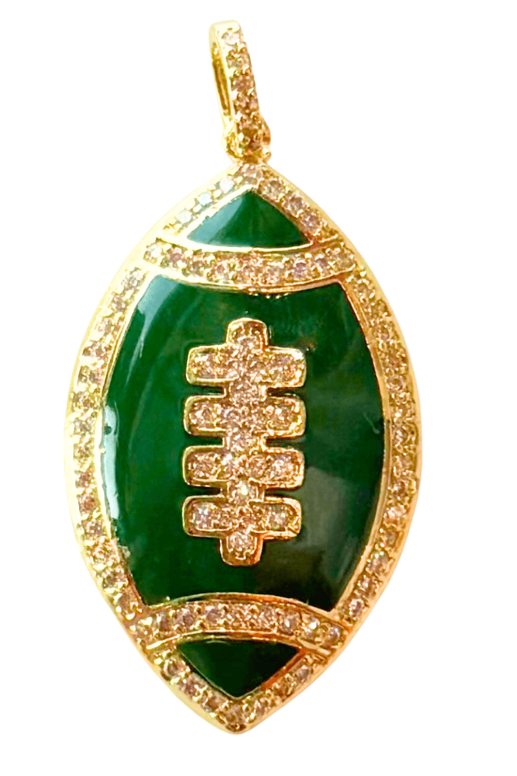 Enamel 18k CZ Football Charms - Beau Kisses