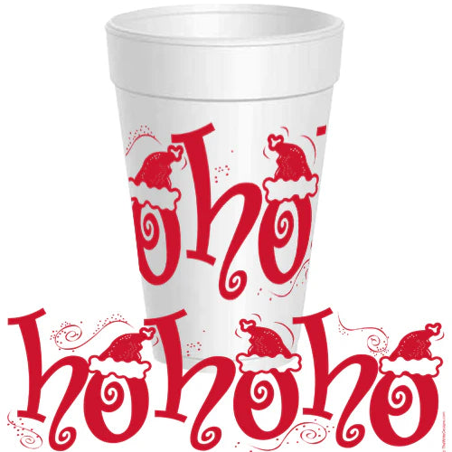 Ho Ho Ho Hats Styrofoam Cups Set of 10