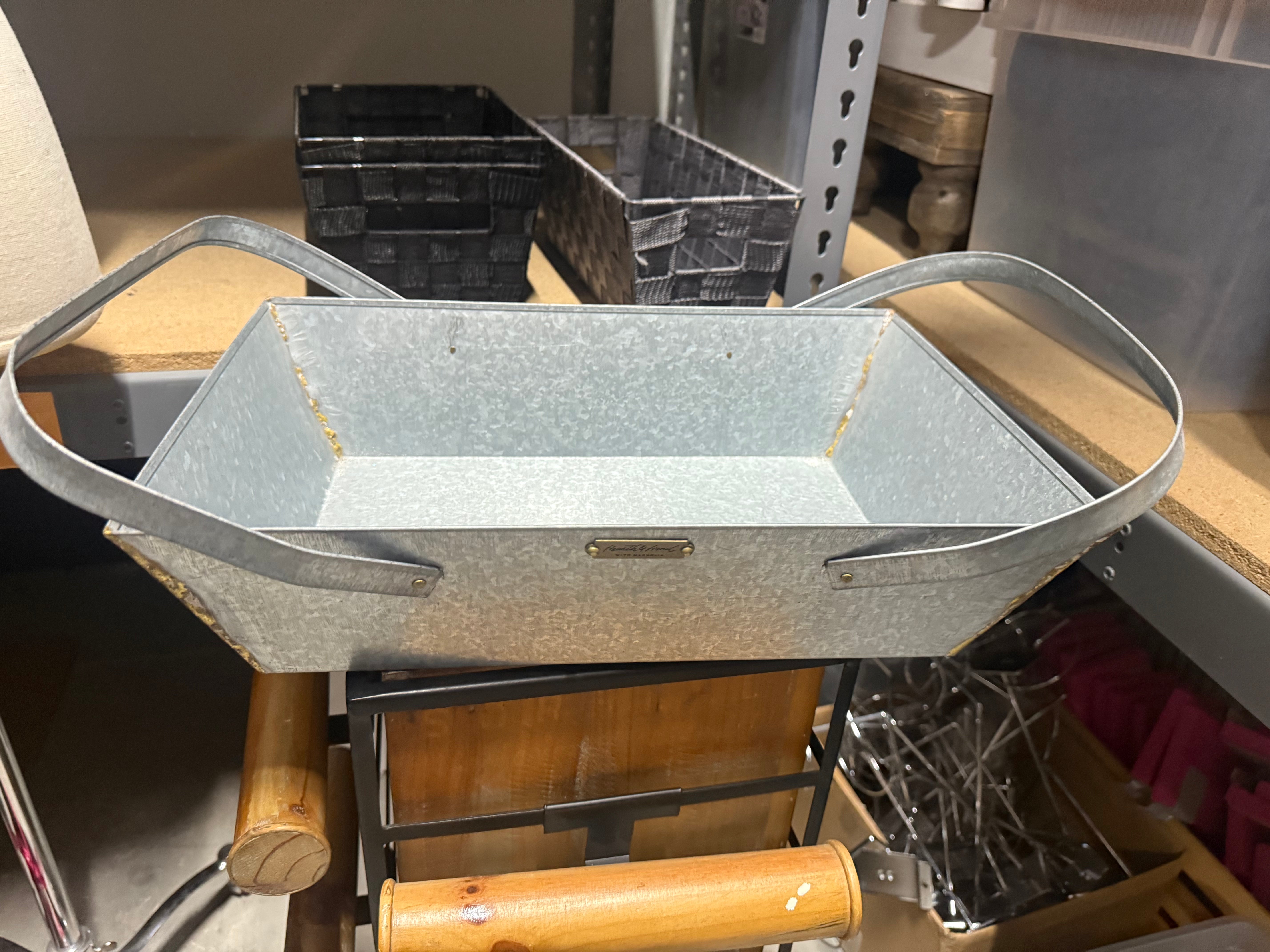 Metal Display Tray with Handles