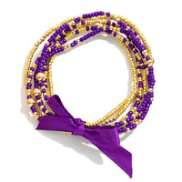 Gameday Bracelet Set Purple and Gold