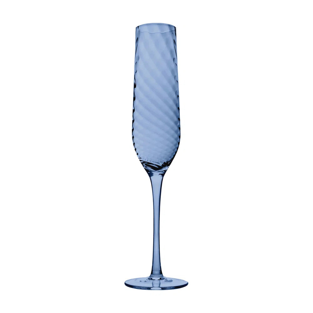 Infinity Glassware Champagne Flute Blue