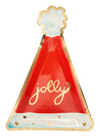 Hat Salad Plate Jolly Holiday 8pkg - Beau Kisses