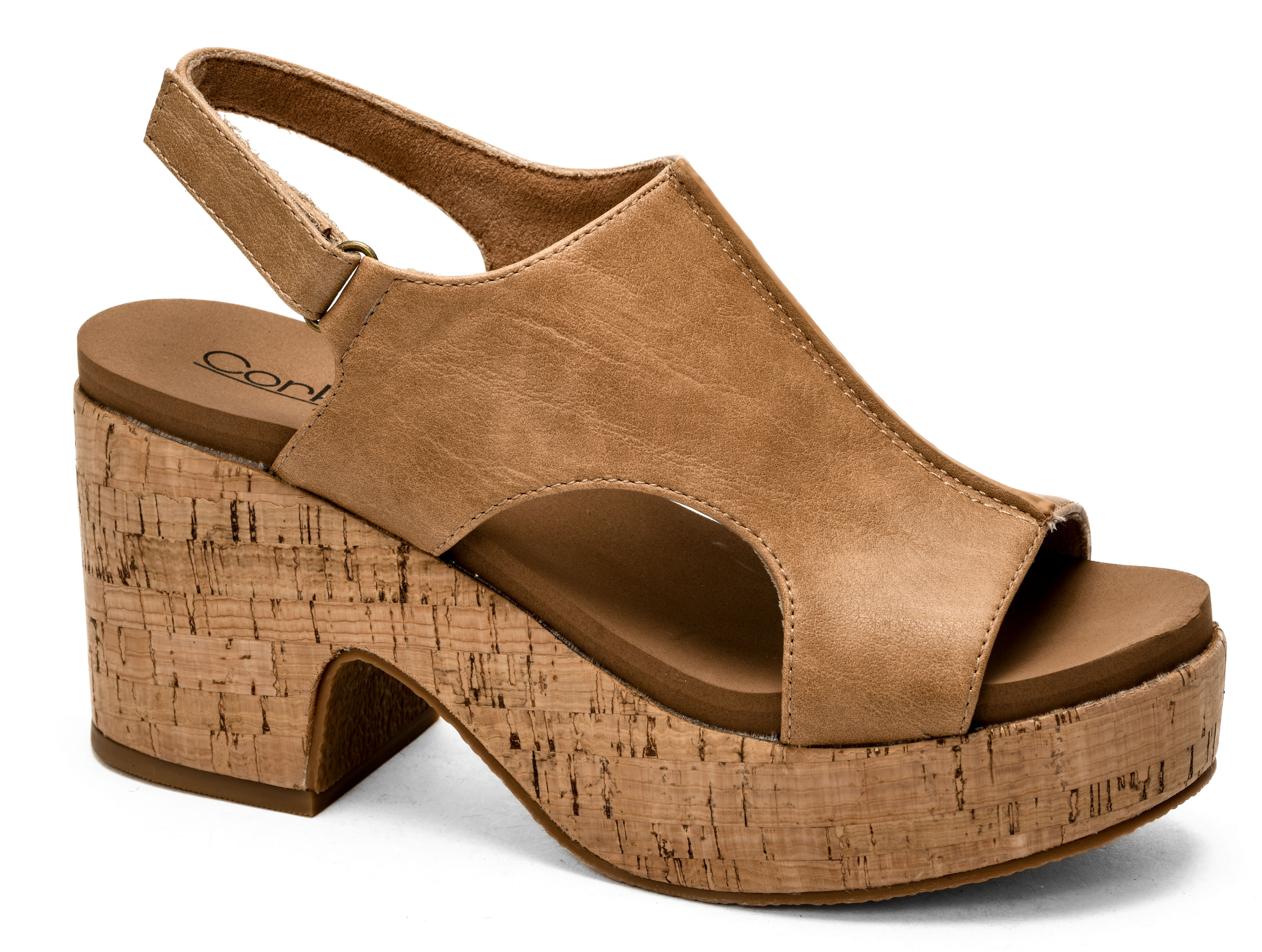 Miss Carley Chunky Wedge Caramel