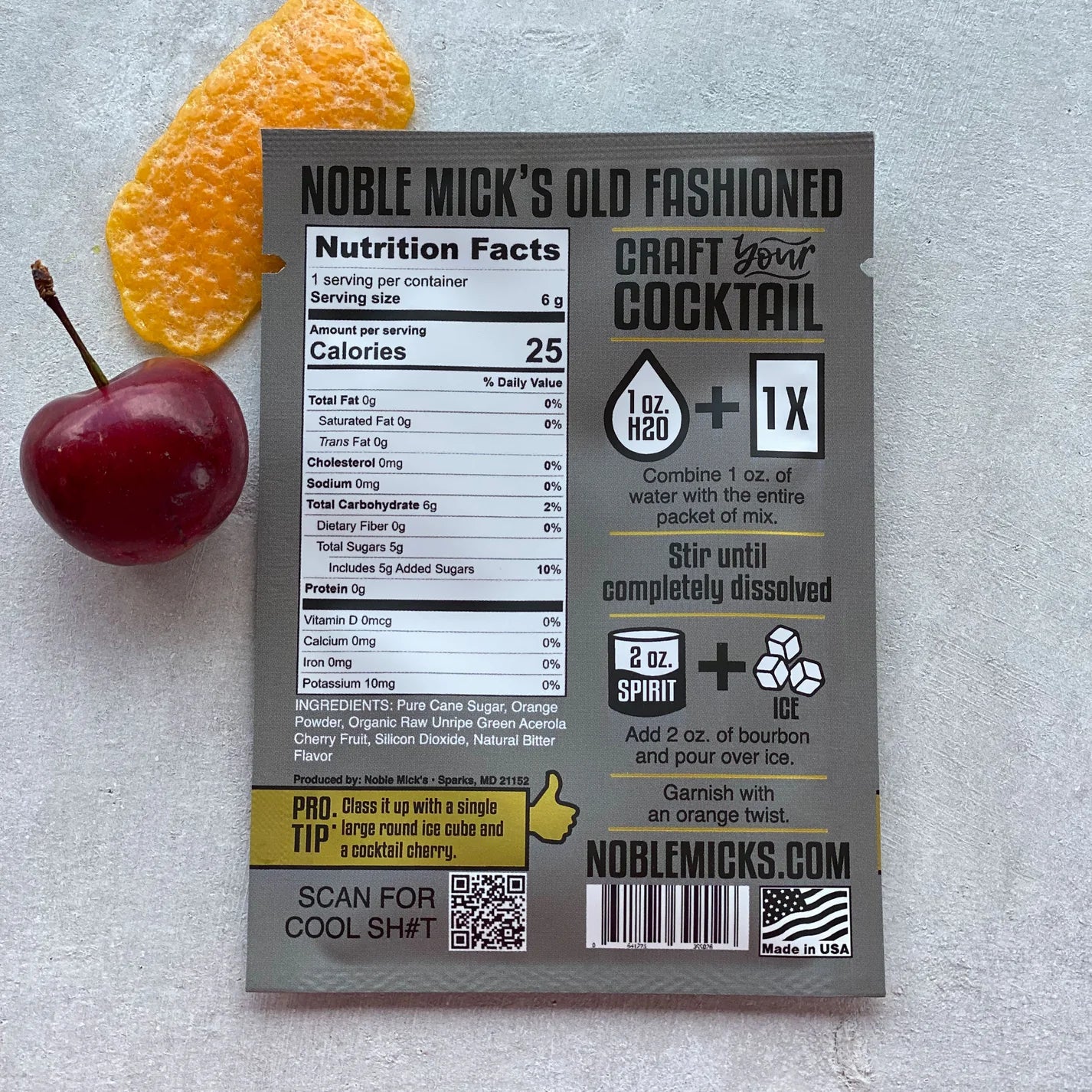 Single Serve Packet Old Fashioned