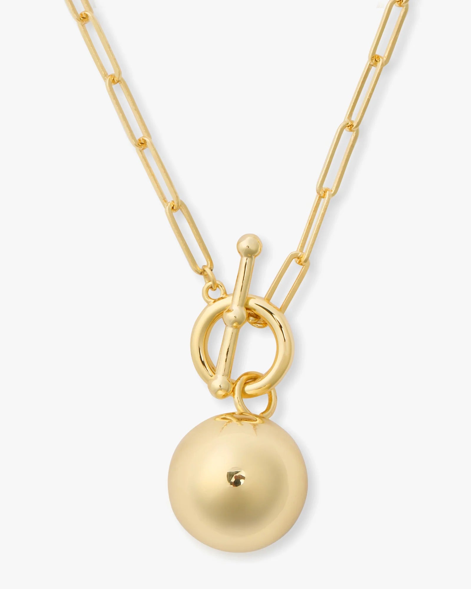Life's a Ball Pendant Necklace Gold