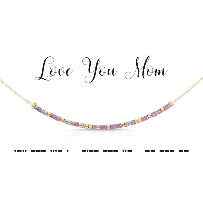 Say It In Morse Code Necklace Love You Mom - Beau Kisses