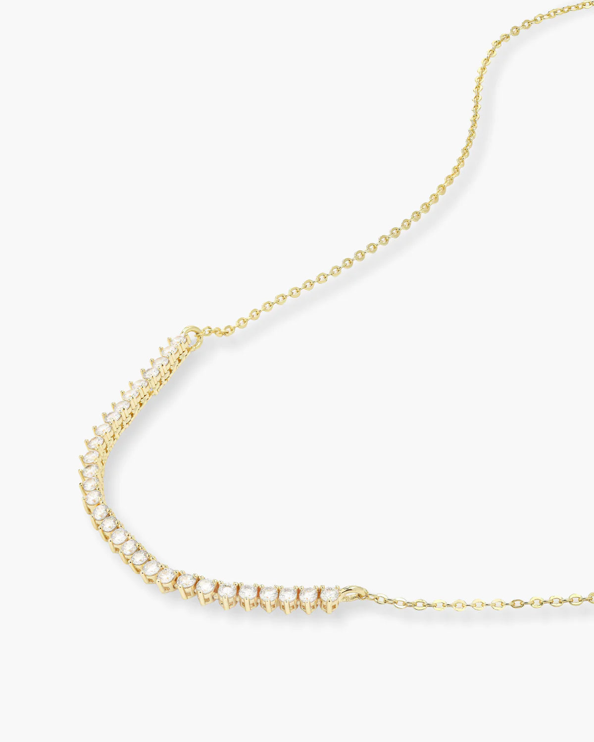 Baby Not Your Basic Tennis Chain Necklace Gold - Beau Kisses