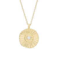 Opal Sunburst Pendant Gold - Beau Kisses