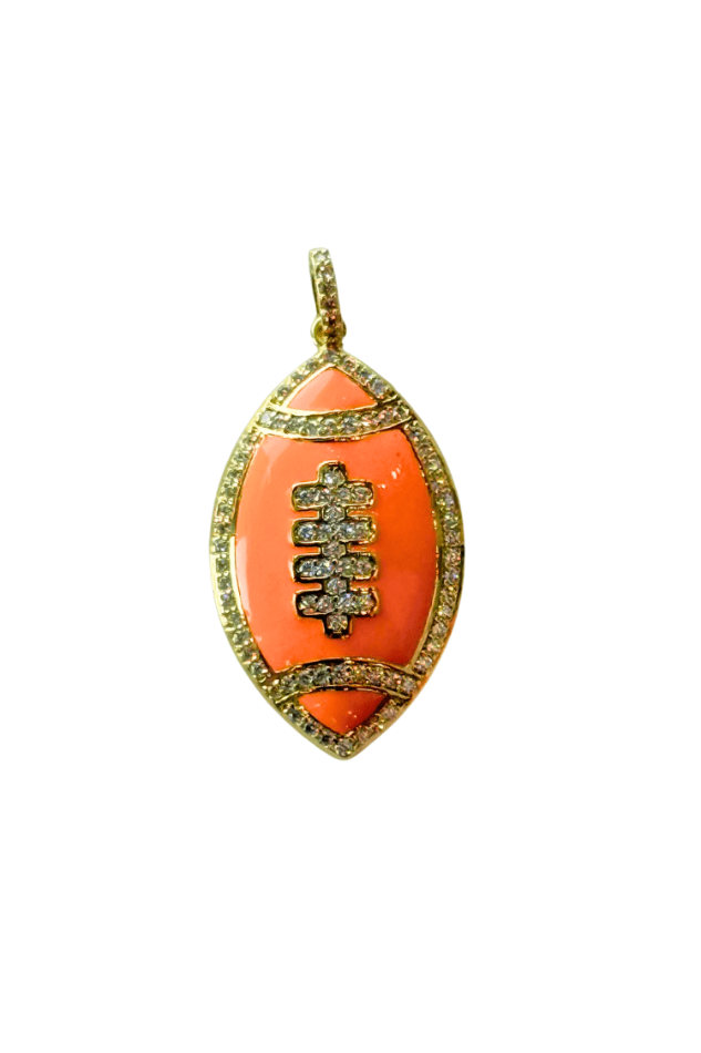Enamel 18k CZ Football Charms - Beau Kisses