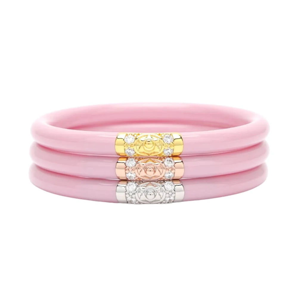 THREE KINGS ALL WEATHER BANGLES PINK MD ST3