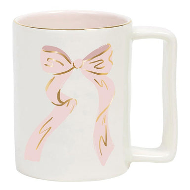 Pink Bow Gold Foil Organic Mug - Beau Kisses