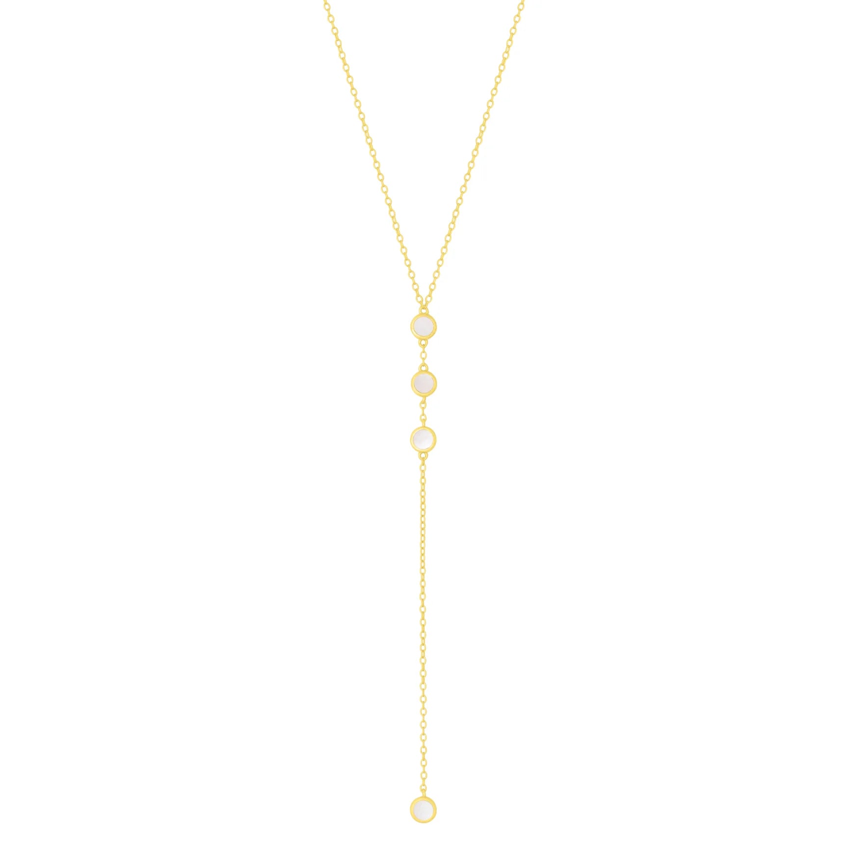 Ren Lariat Necklace Gold - Beau Kisses