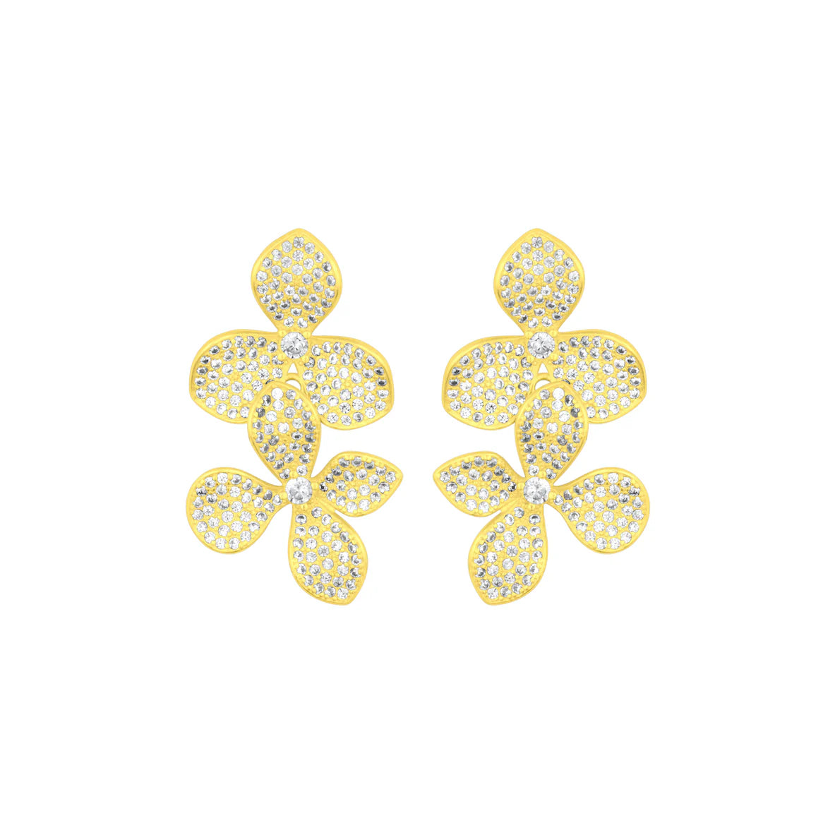 Sakura Earrings Gold - Beau Kisses