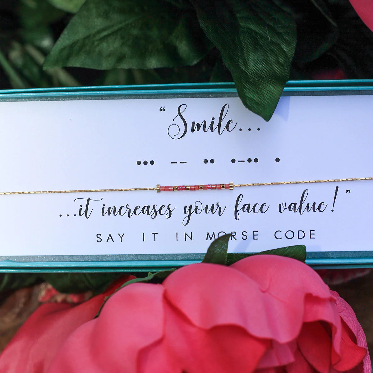 Say It In Morse Code Necklace Smile Dolly