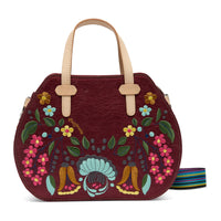 Consuela Lady Bird Satchel – Embroidered Structured Statement Bag - Beau Kisses