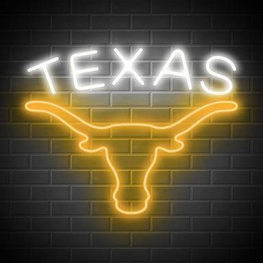 Texas Longhorn LED Neon Sign - Beau Kisses