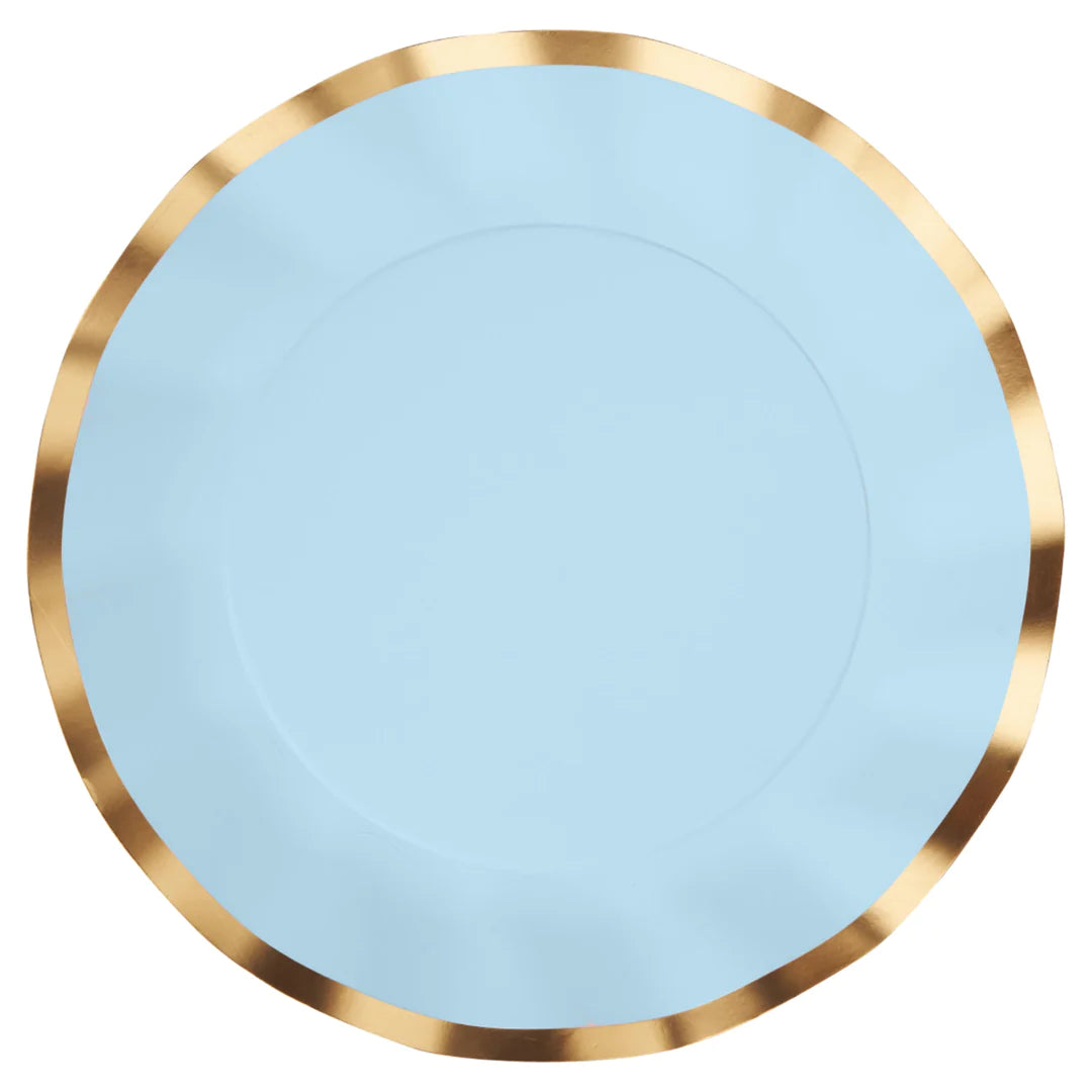 WAVY DINNER PLATE EVERYDAY SKY BLUE 8 PKG