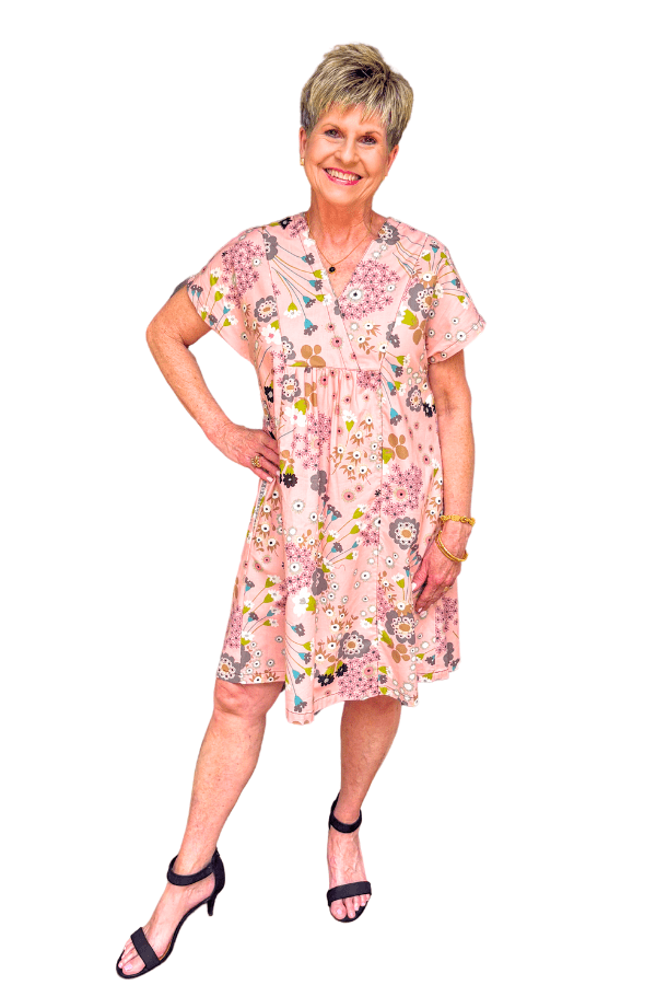 Flowers On Flowers Dress Pink - Beau Kisses
