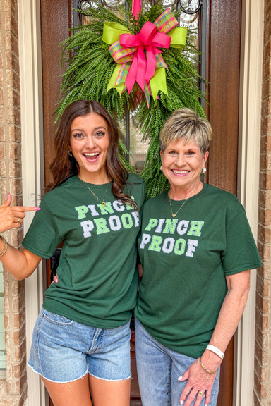 Pinch Proof St Patrick's Day Sequin Tee Forest Green - Beau Kisses