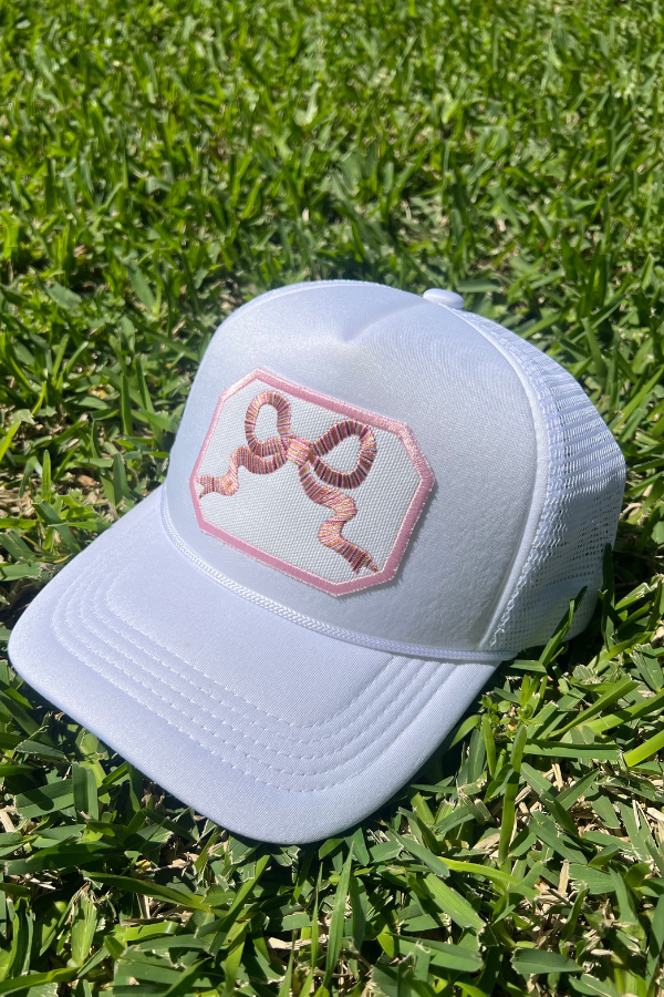Trucker Hat Foam Embroidered Bow Patch