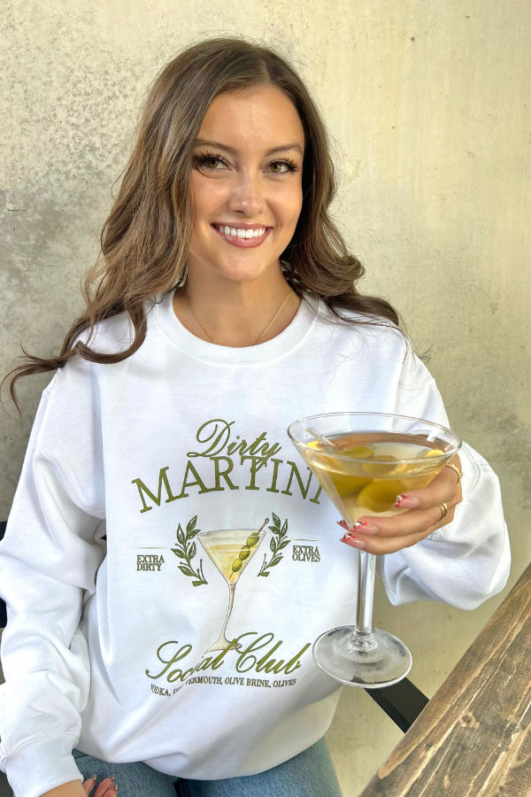 Dirty Martini Social Club Crewneck White