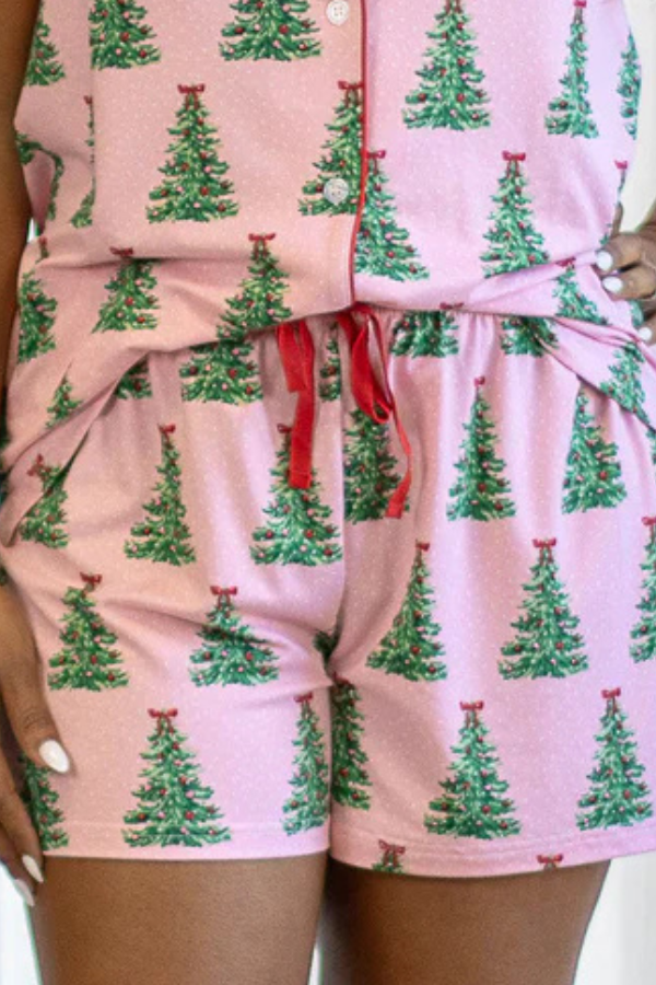 Noelle Tree Sleep Shorts Light Pink