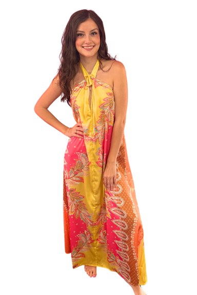 Elan Pink Bali Print Maxi Dress