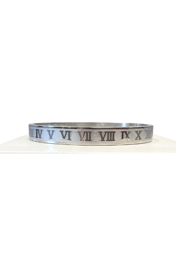 Bangle Silver Stainless LV Numbers LG